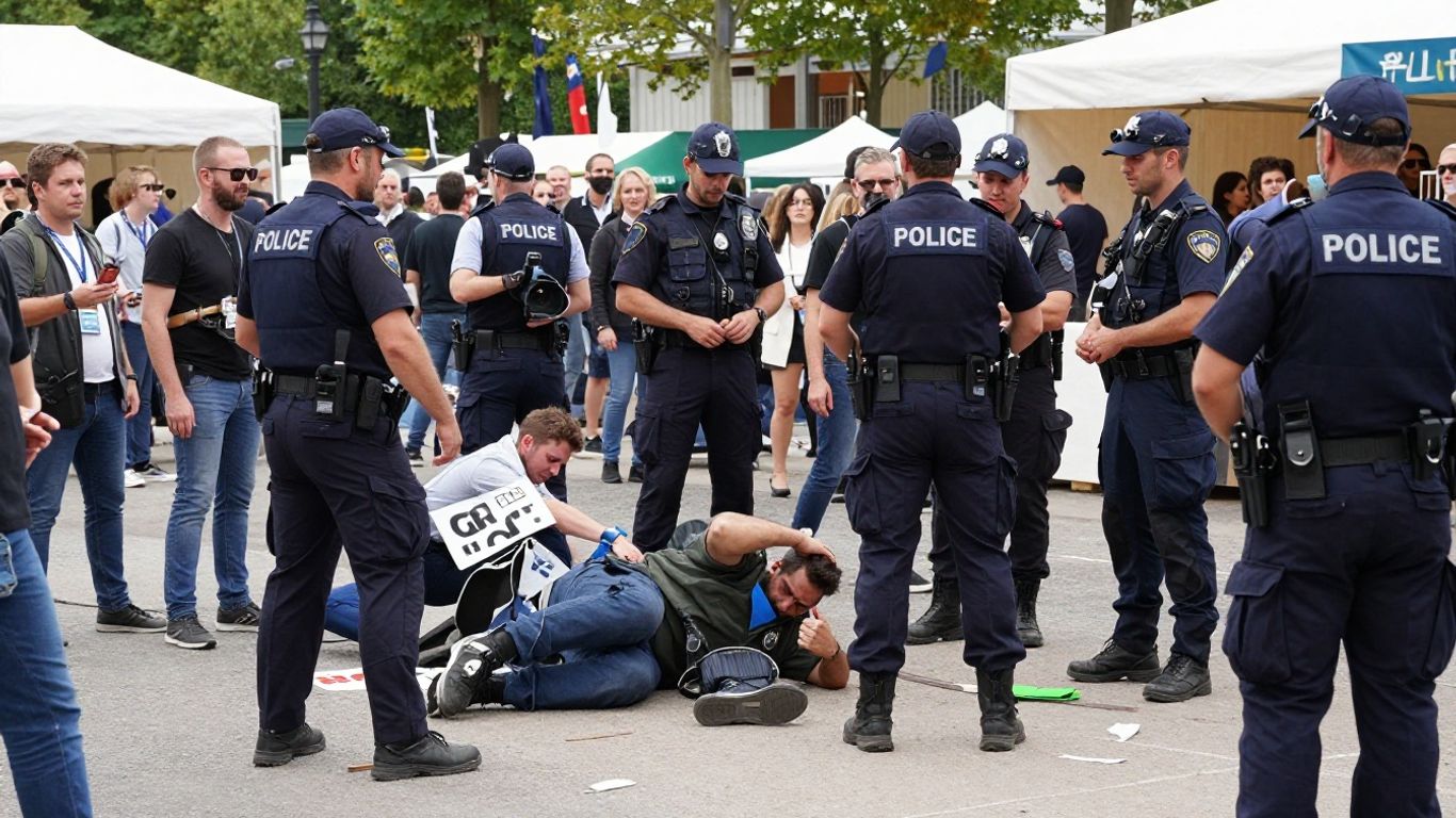 Rixe au Salon de l'agriculture : policiers blessés, désordre.