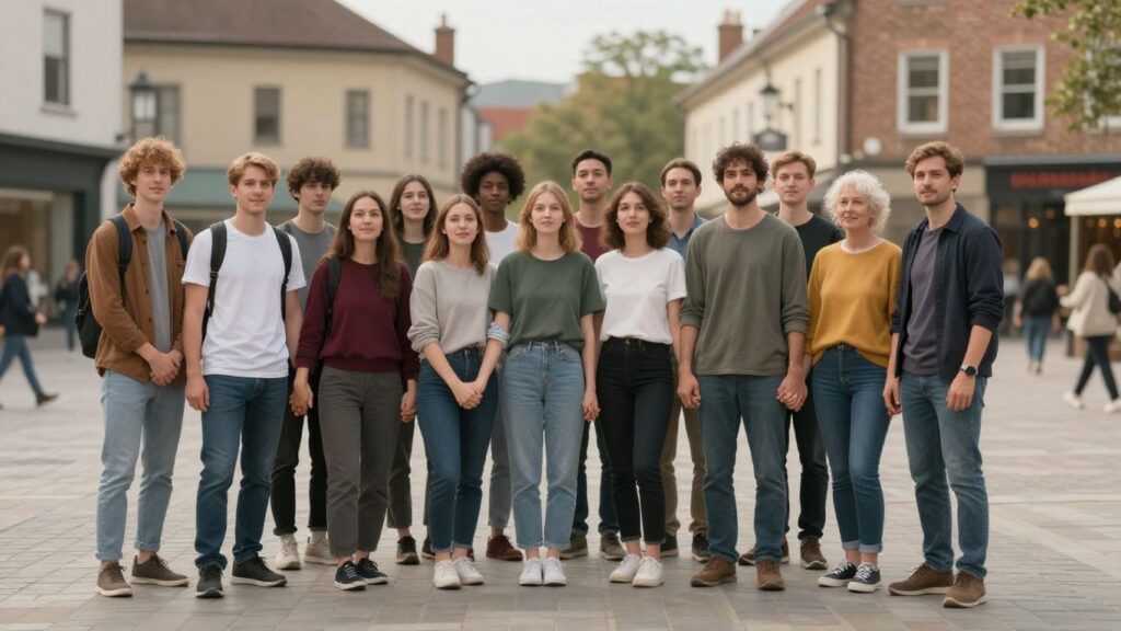 Des gens solidaires main dans la main