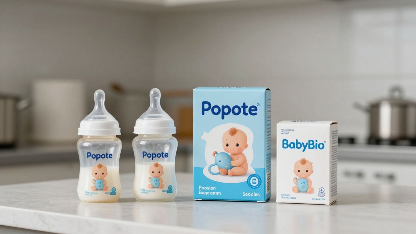 Bouteilles de lait infantile Popote et Babybio rappelées en France.