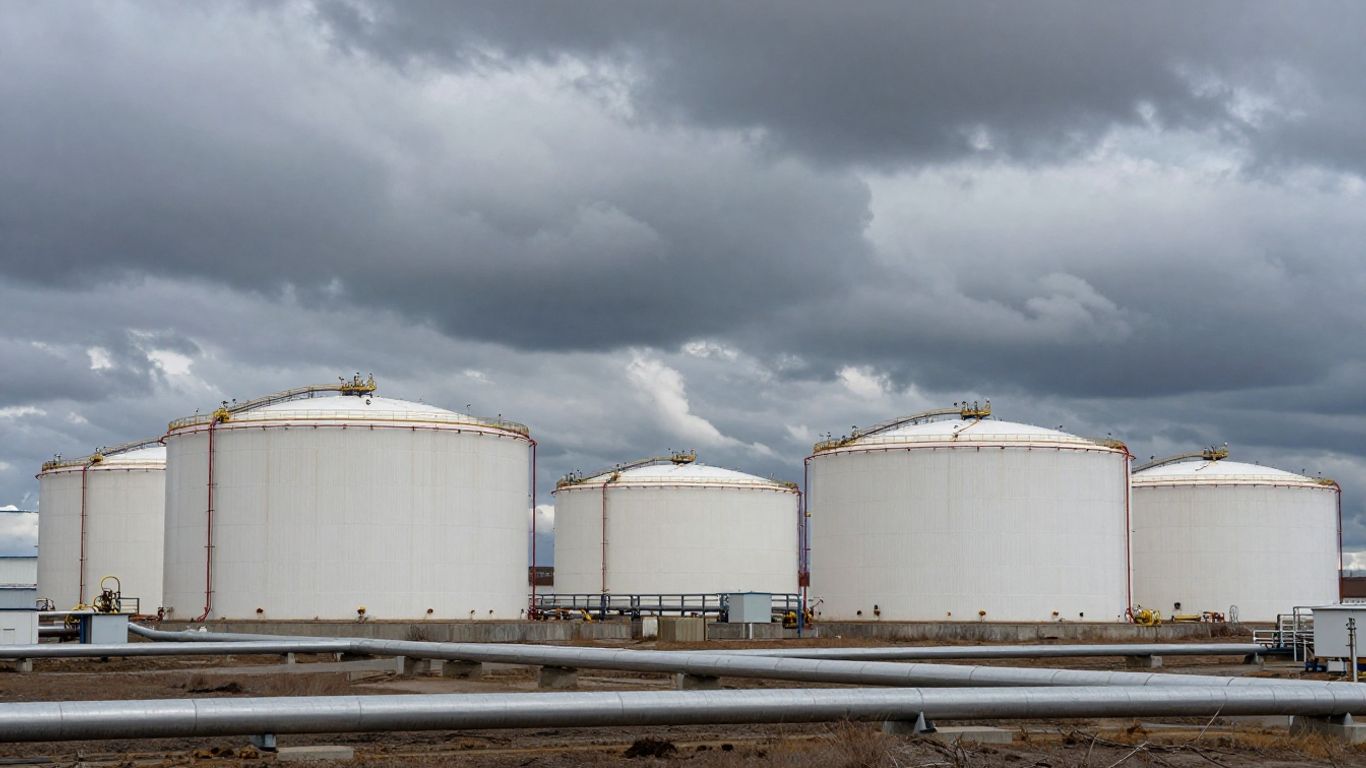 Stockage de gaz naturel pour l'hiver prochain.