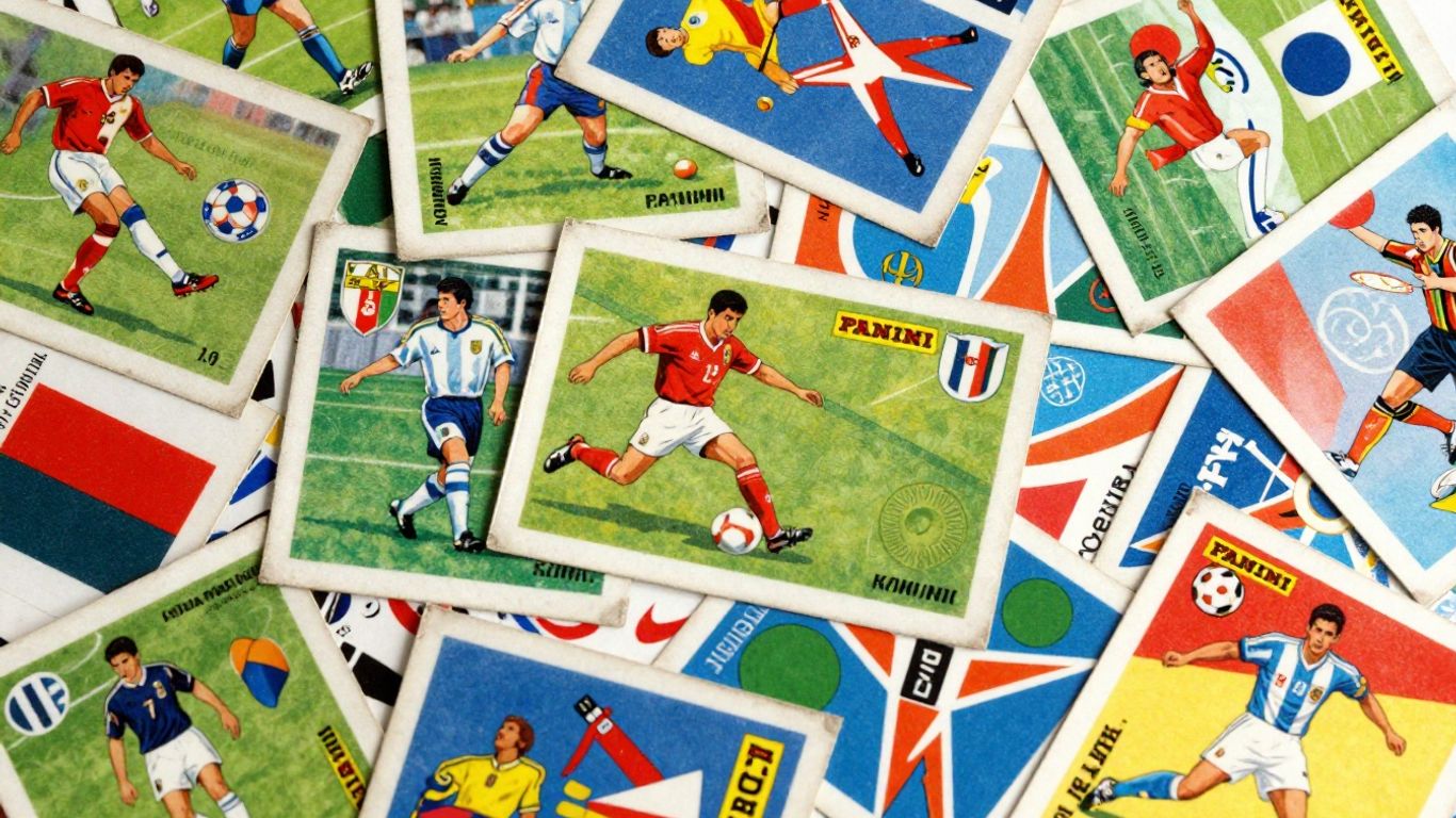 Autocollants Panini de la Coupe du Monde de la FIFA.