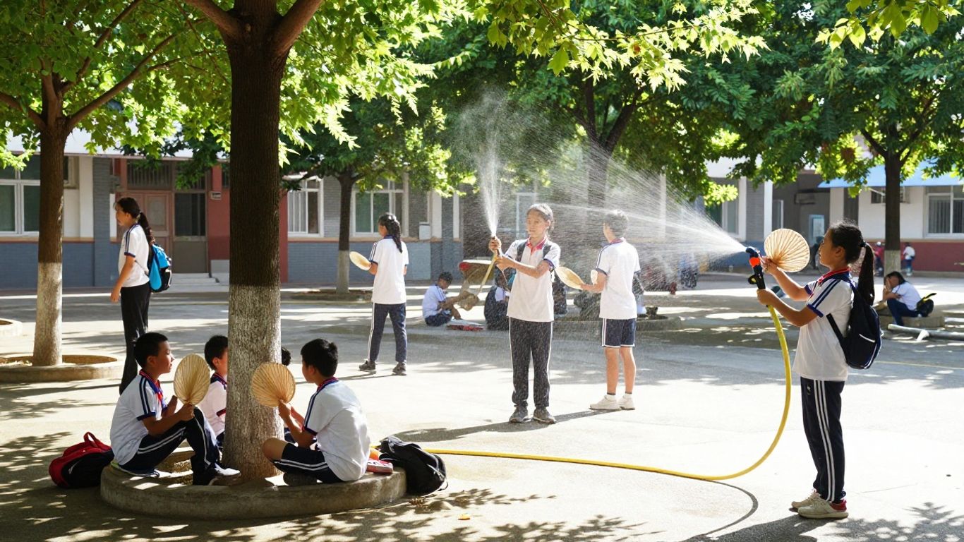École et canicule : cours dehors, arrosage, horaires adaptés… comment les établissements s’organisent