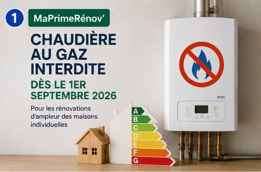 Chaudière au gaz concernée par les nouvelles règles MaPrimeRénov’ de septembre 2026