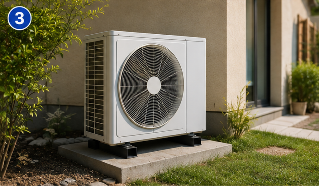 Pompe à chaleur extérieure comme alternative à une chaudière au gaz