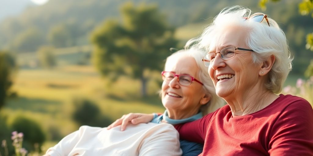 Deux retraitées illustrant les bénéficiaires possibles d’une pension de réversion