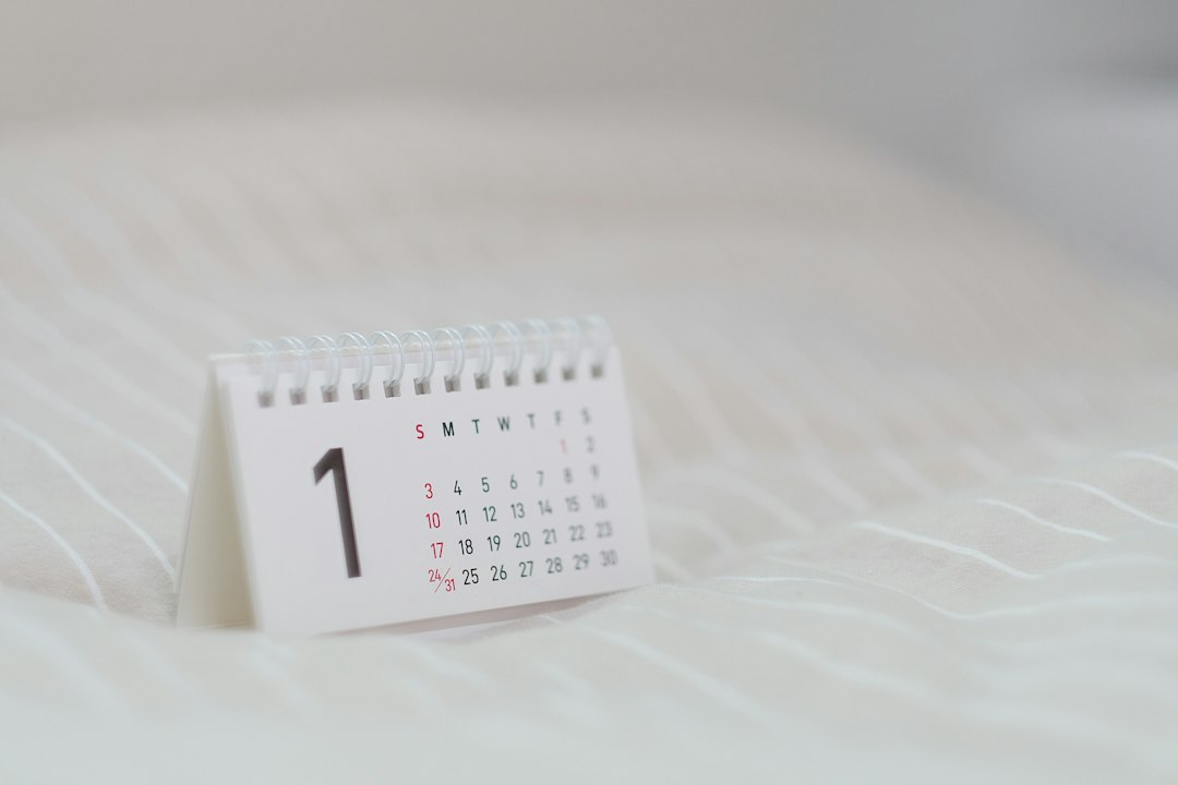 Calendrier pour calculer ses congés payés après un arrêt maladie