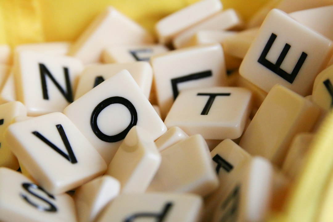 Lettres formant le mot vote