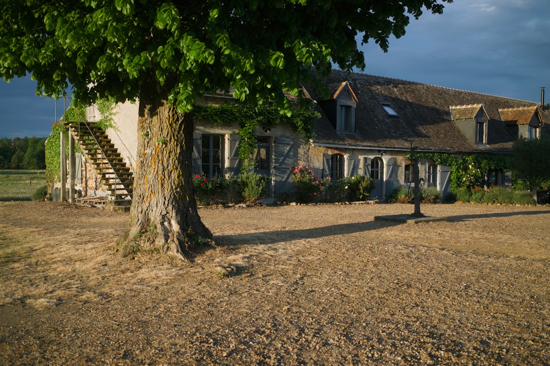 Maison de pierre en zone rurale
