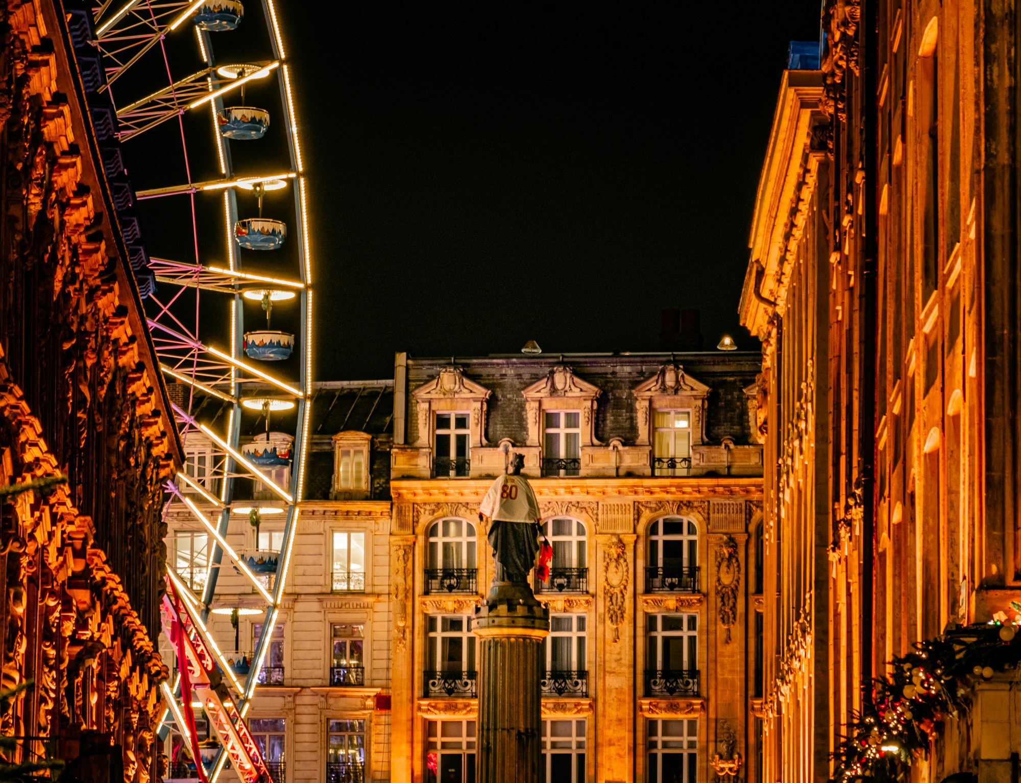 Christmas lights in central Lille
