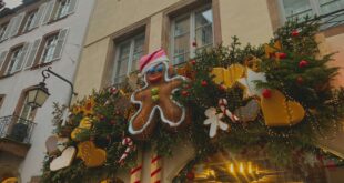 Façade décorée pour le marché de Noël de Strasbourg 2026