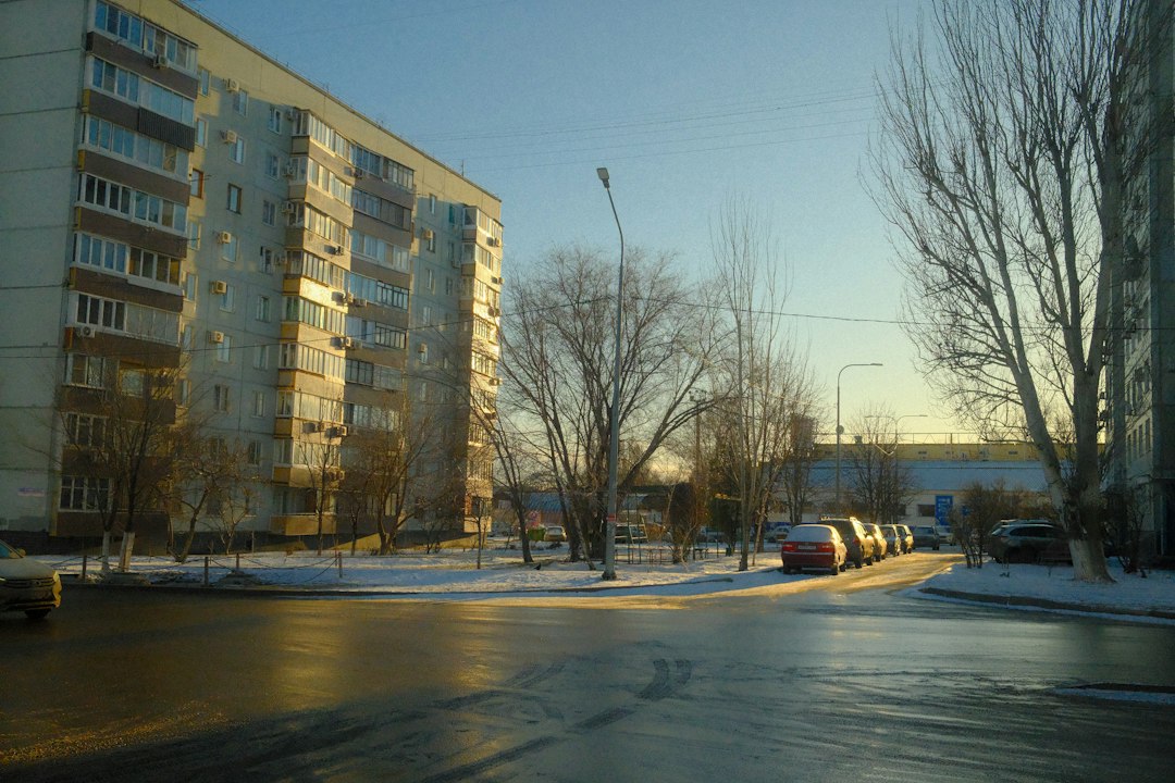 Immeubles en hiver