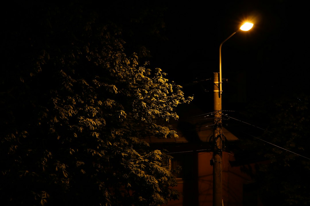 Maison éclairée la nuit